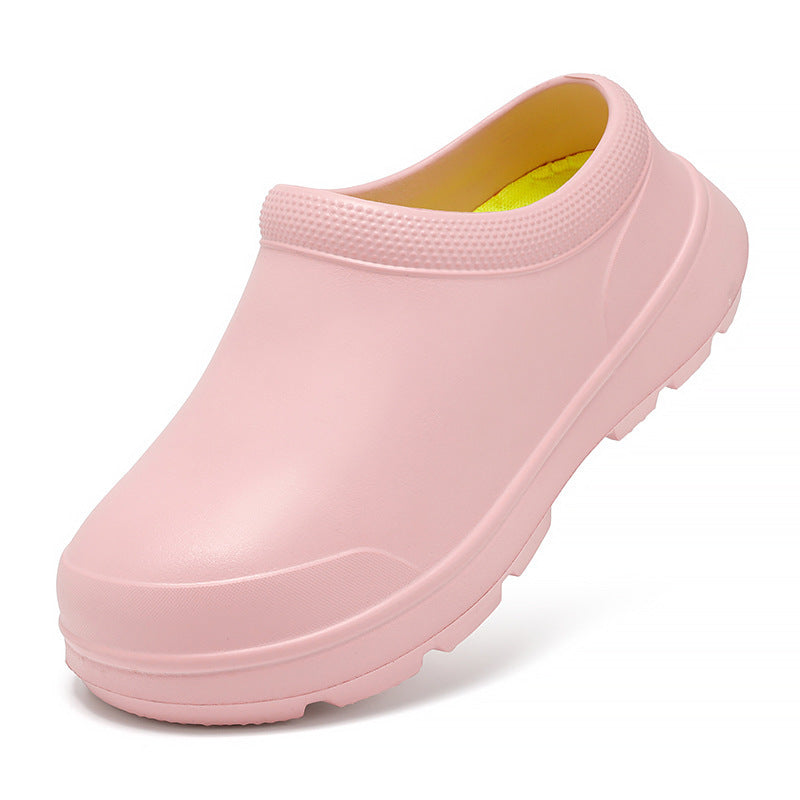 Tætlukkede clogs til kvinder med struktureret krave og kraftige såler med mønster – enkel slip-on-model til afslappet hverdagsbrug