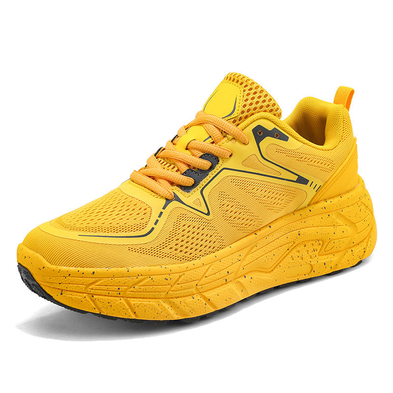 Chunky meshtrainers voor dames, met vetersluiting en sculpturale zolen – Sportieve lage sneakers voor alledaagse, informele outfits