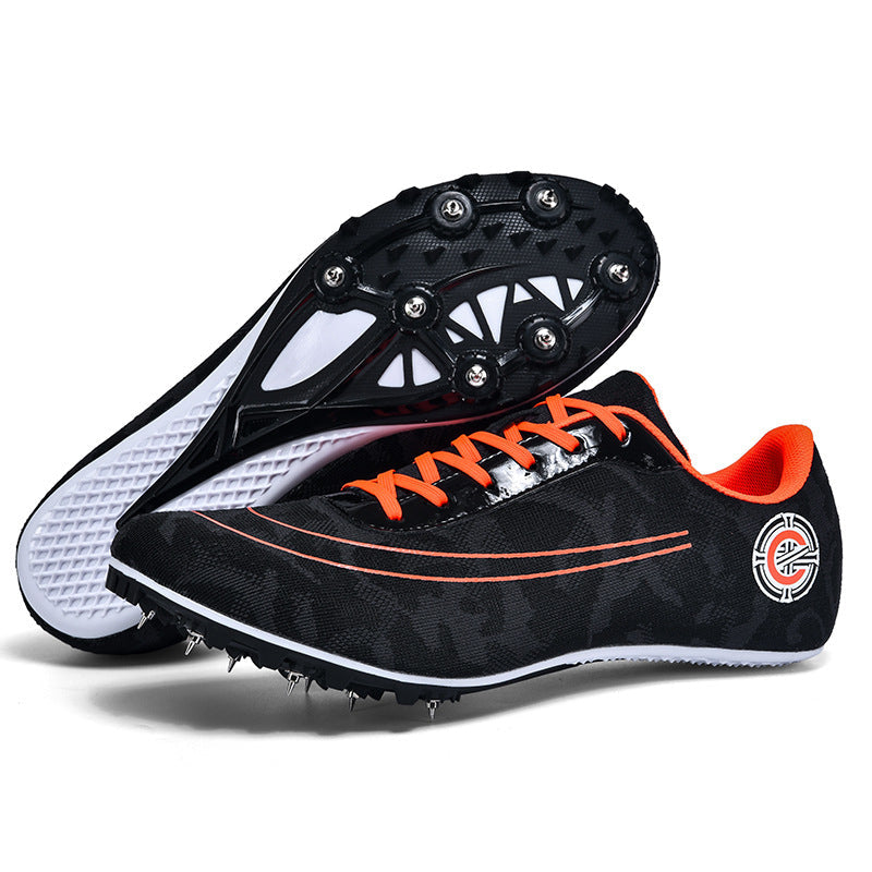 Men's Lace-Up Track Spike Running Shoes – Lightweight Athletic Footwear with Spiked Sole for Sprint Training