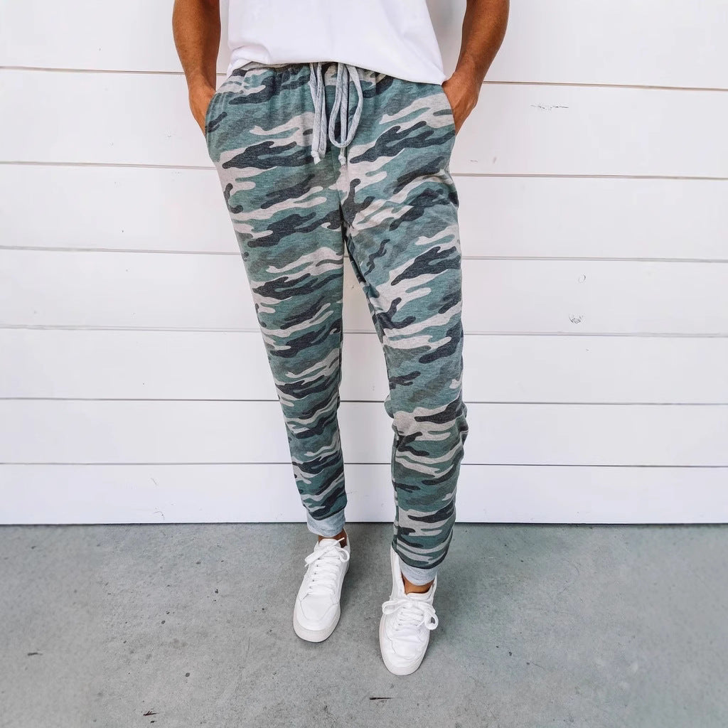 Women’s Leopard-Print Drawstring Joggers – Slim Casual Trousers for Everyday Wear
