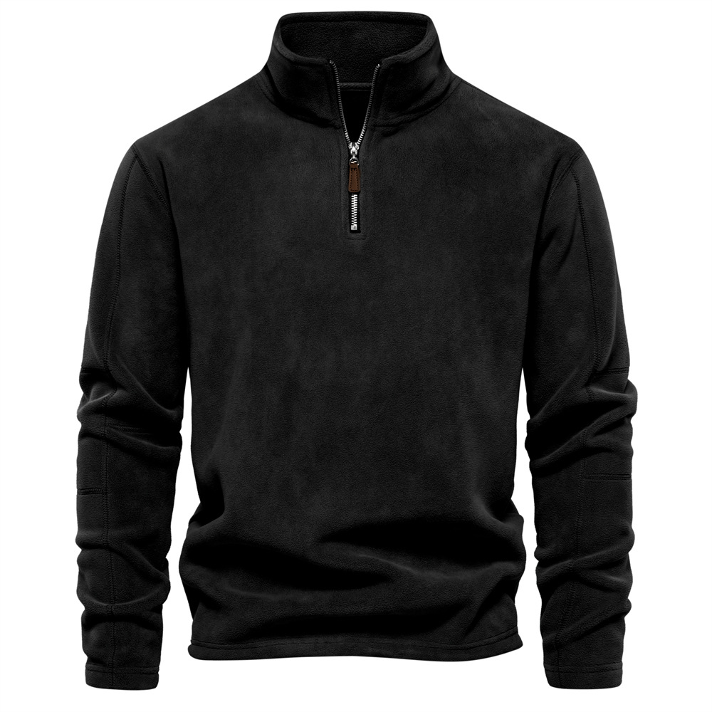 Men’s Quarter-Zip Fleece Sweatshirt – Warm Casual Pullover for Winter and Outdoor Wear