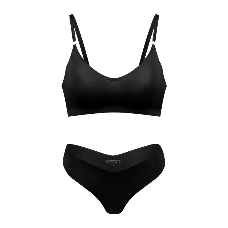 Women’s Seamless Wireless V Neck Bralette Nude Loungewear