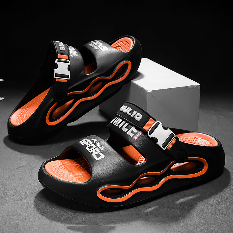 Herre farveblok platform sandaler åndbare afslappede sommersandaler
