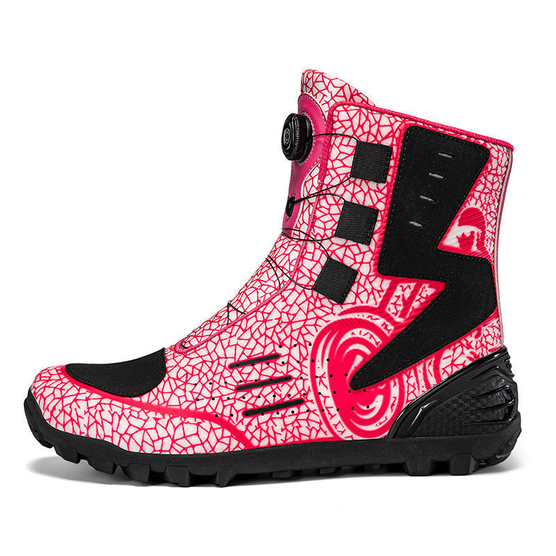 Stivali da Touring da Uomo con Grip per Moto Stampati e Altezza Alta