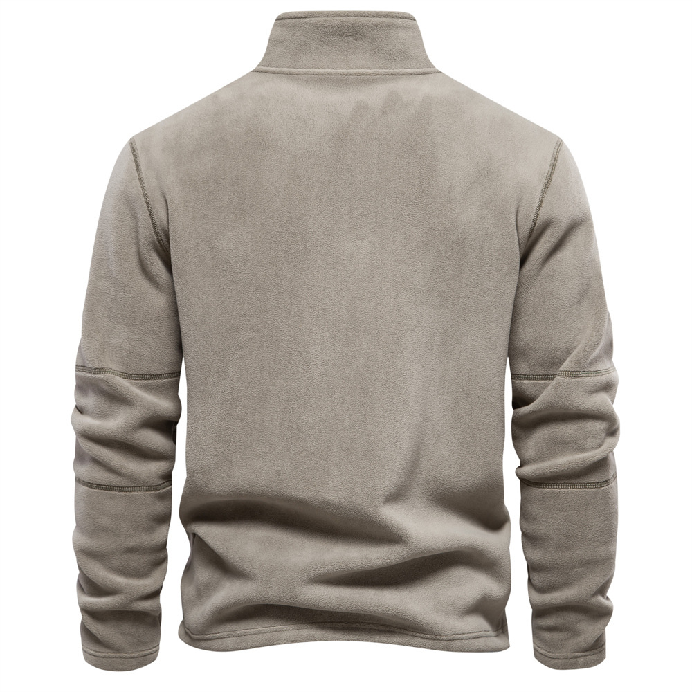 Men’s Quarter-Zip Fleece Sweatshirt – Warm Casual Pullover for Winter and Outdoor Wear