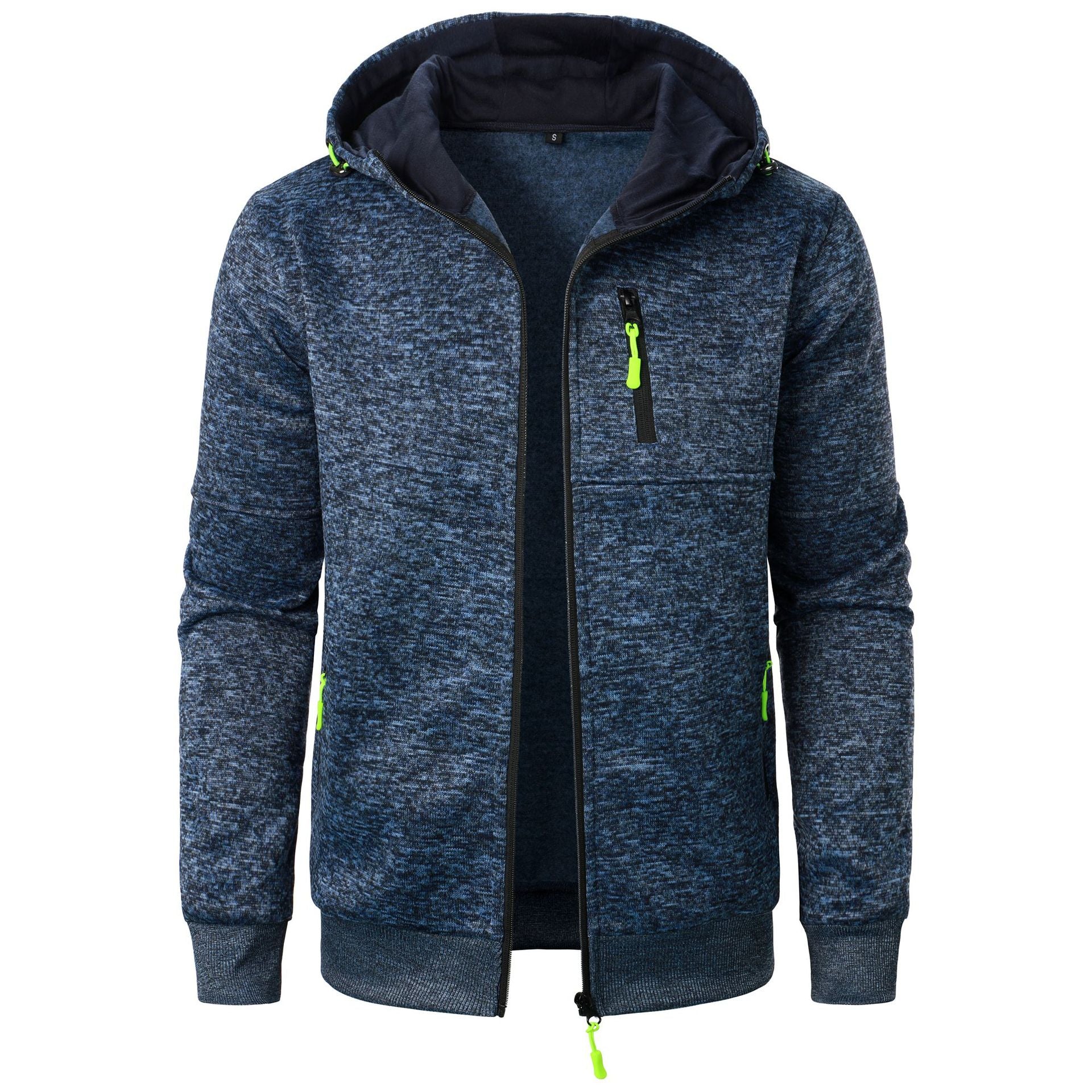Sudadera con capucha para hombre con cremallera y estampado – Cómoda, transpirable, elegante, casual, para uso diario y capas