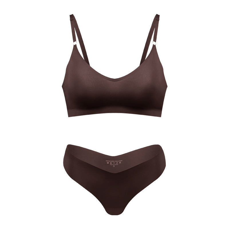 Women’s Seamless Wireless V Neck Bralette Nude Loungewear