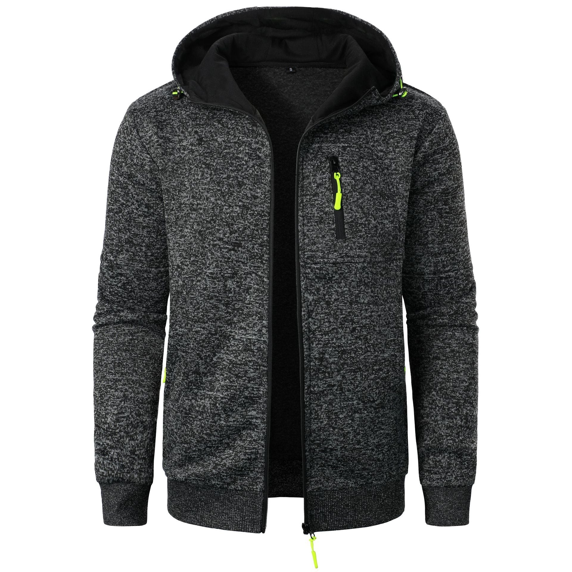 Sudadera con capucha para hombre con cremallera y estampado – Cómoda, transpirable, elegante, casual, para uso diario y capas