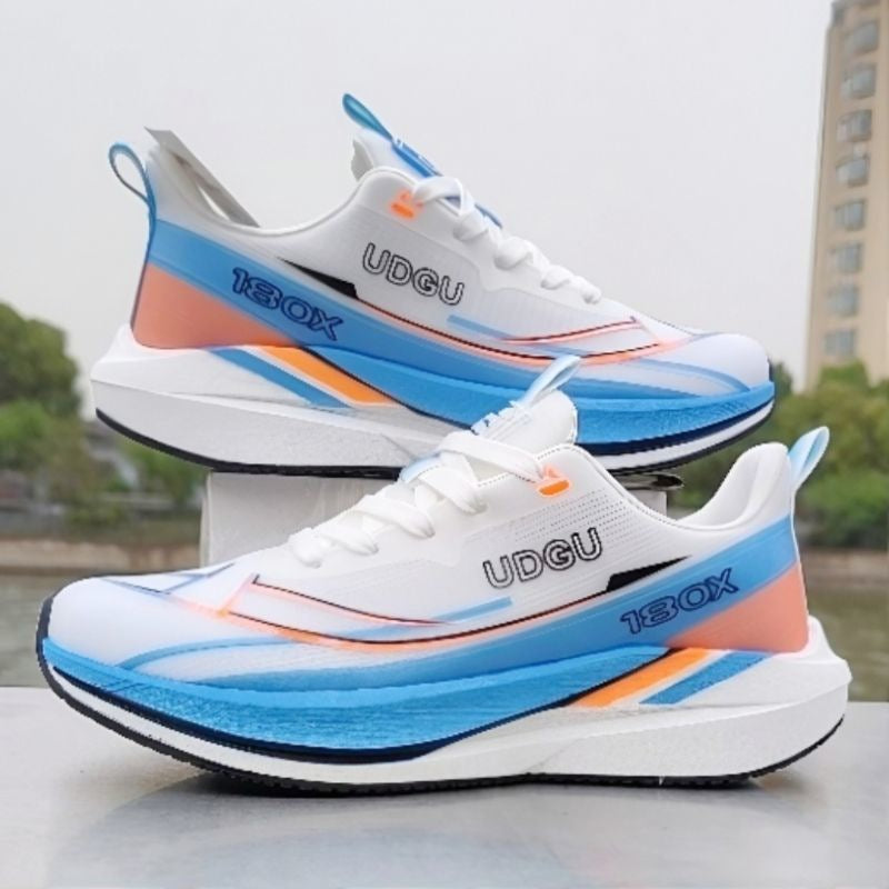Pantofi sport cu blocuri de culoare pentru bărbați – model texturat cu șireturi, tălpi groase sculptate și panouri contrastante, pentru ținute casual de zi cu zi