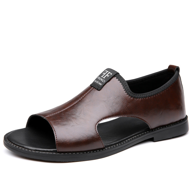 Sandalias para hombre sin cordones con recortes, ligeras y casuales para verano