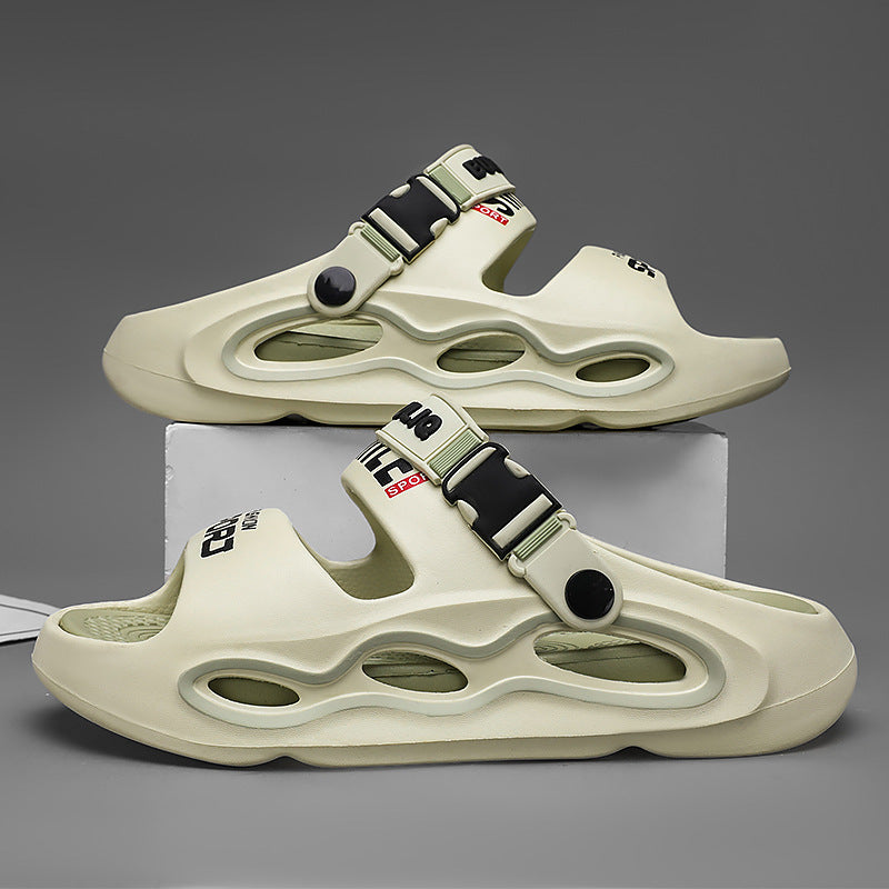 Herre farveblok platform sandaler åndbare afslappede sommersandaler