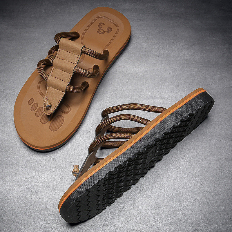 Men’s Multi Strap Cushioned Anti-Slip Beach Sandals