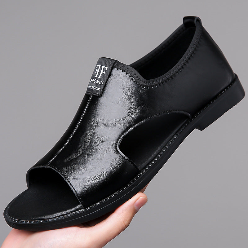 Sandalias para hombre sin cordones con recortes, ligeras y casuales para verano