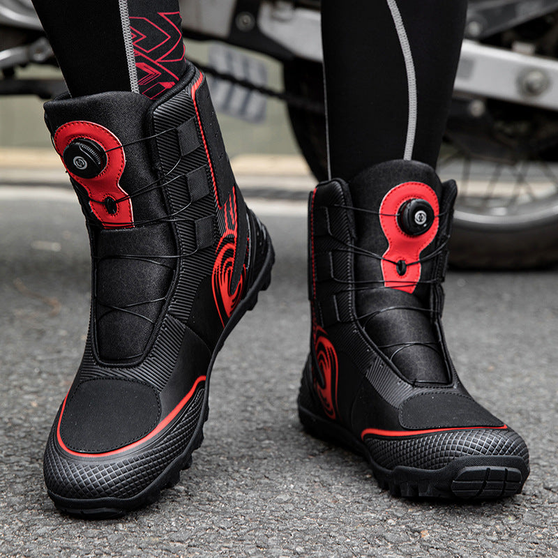 Stivali da Touring da Uomo con Grip per Moto Stampati e Altezza Alta