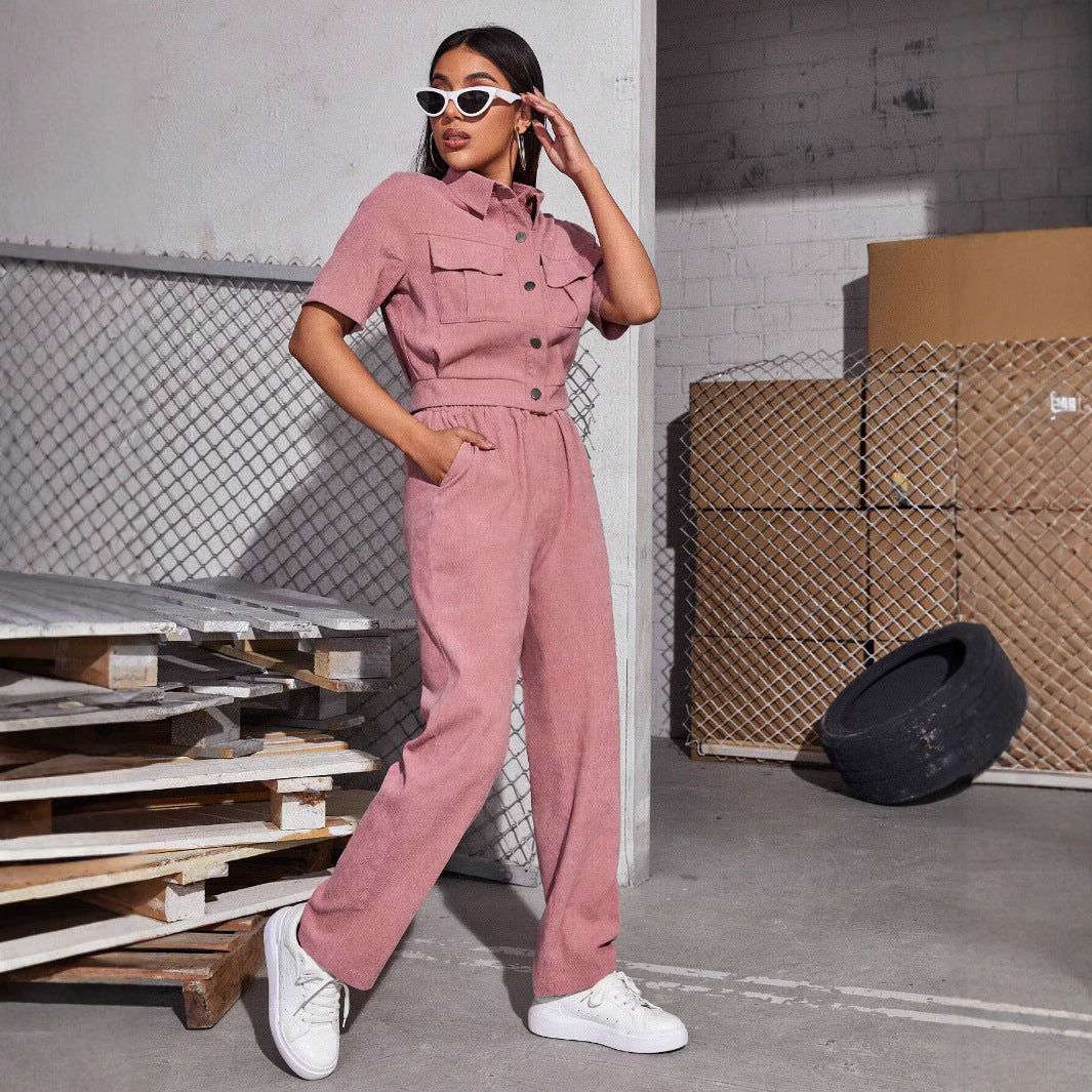 Women’s Corduroy Blazer Trousers Set – Soft Comfortable Stylish Casual Smart Everyday Outfit