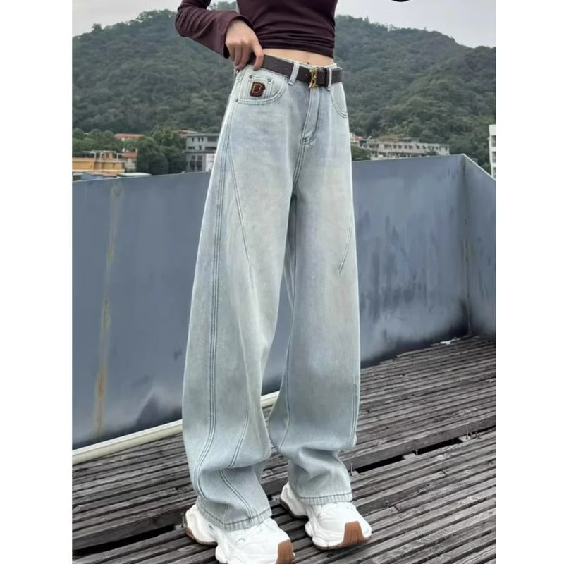 Damevasket viddeben afslappet pasform denimjeans