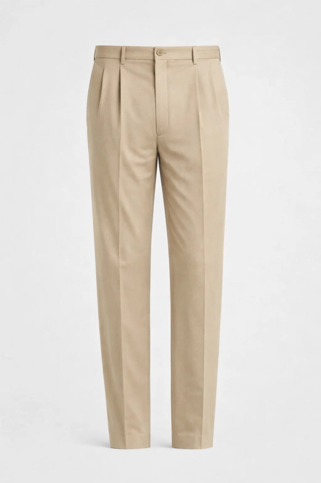Men’s Pleated Trousers Tailored Straight Leg Smart Fit