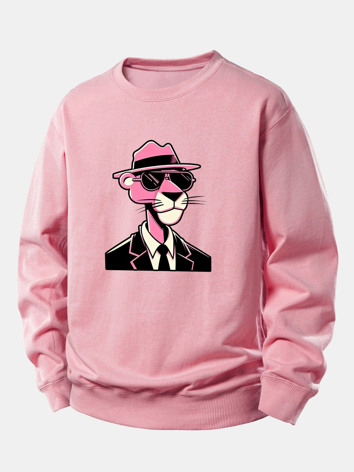 Men's Relaxed Fit Graphic Crew Neck Sweatshirt – Casual Long Sleeve Streetwear Pullover for Autumn and Winter