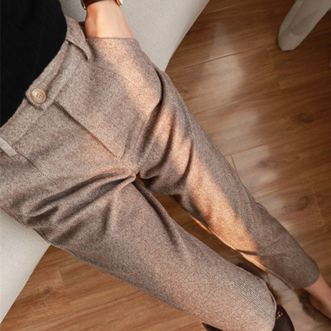 Pantaloni da donna a vita alta e gamba dritta – Stile sartoriale da ufficio per un look smart casual