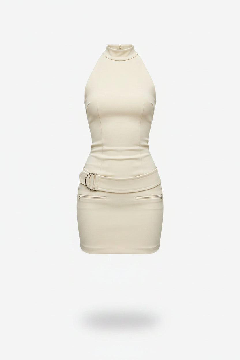 Ärmelloses Sommerkleid für Damen mit kurzem Rundhalsausschnitt – leicht, bequem, stilvoll, lässig, für den Alltag mit perfekter Passform