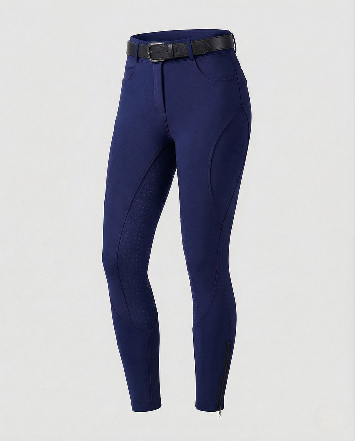 Pantalones de equitación de mujer de cintura alta con paneles antideslizantes – Pantalones ecuestres ajustados con trabillas