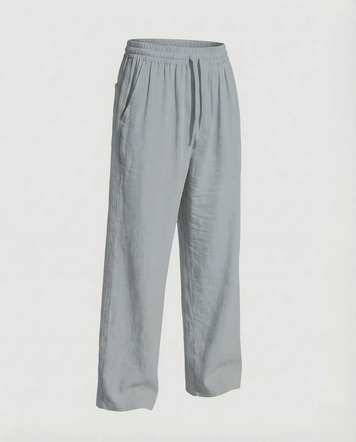 Pantaloni da uomo dal taglio comodo in misto lino con vita con coulisse – Leggeri, ideali per le vacanze estive