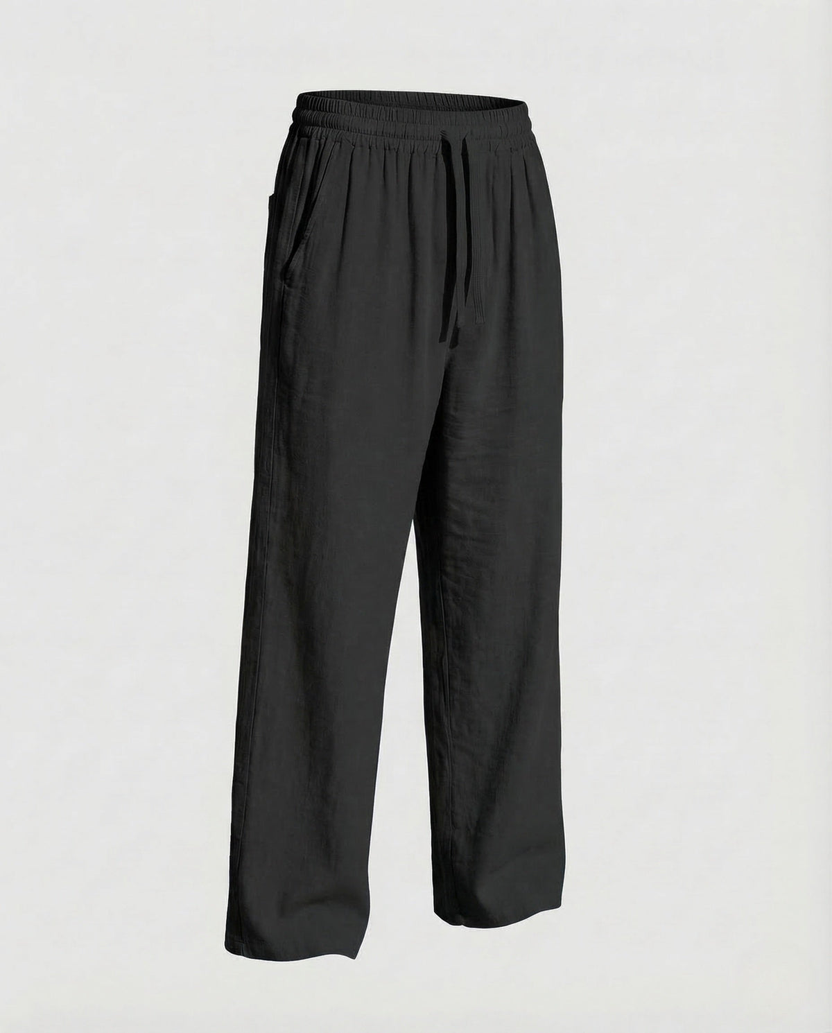 Pantaloni da uomo dal taglio comodo in misto lino con vita con coulisse – Leggeri, ideali per le vacanze estive