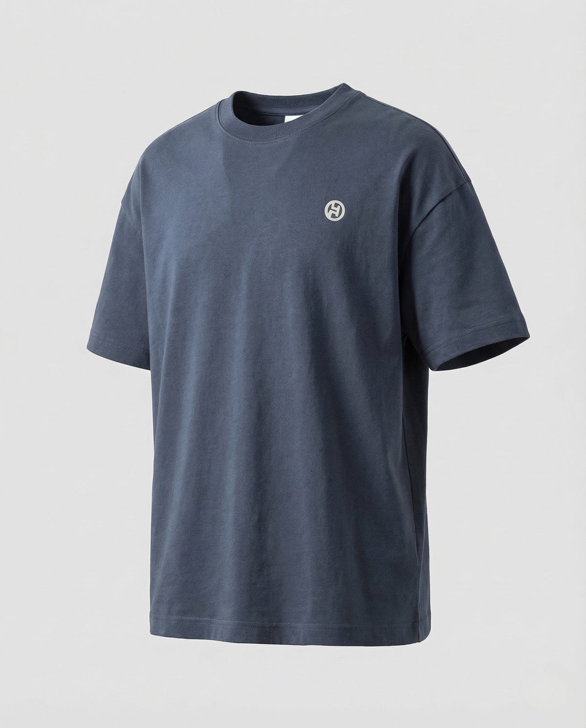 T-shirt da uomo oversize in misto cotone con spalle scese – Girocollo dal taglio comodo, ideale per il tempo libero