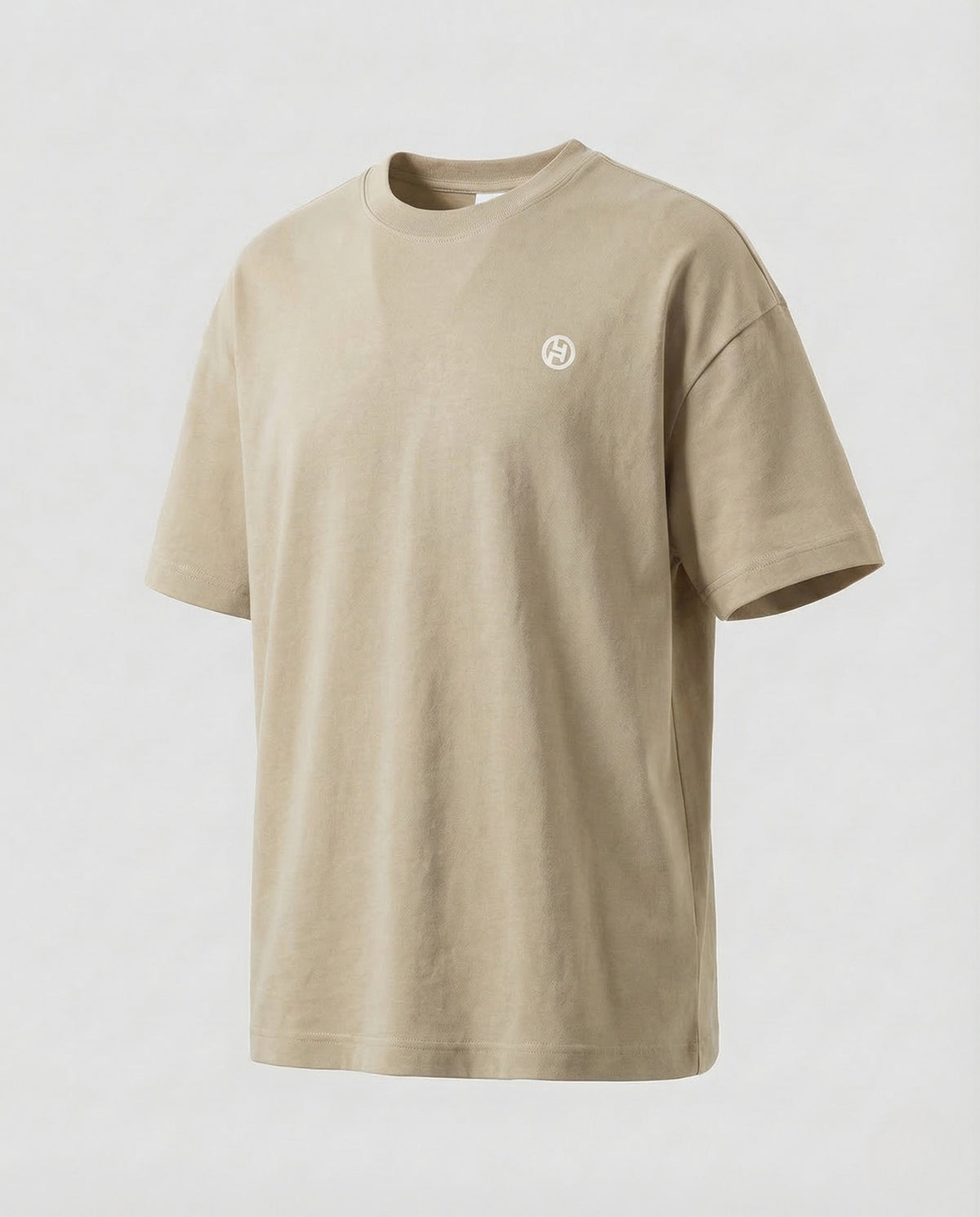 T-shirt da uomo oversize in misto cotone con spalle scese – Girocollo dal taglio comodo, ideale per il tempo libero