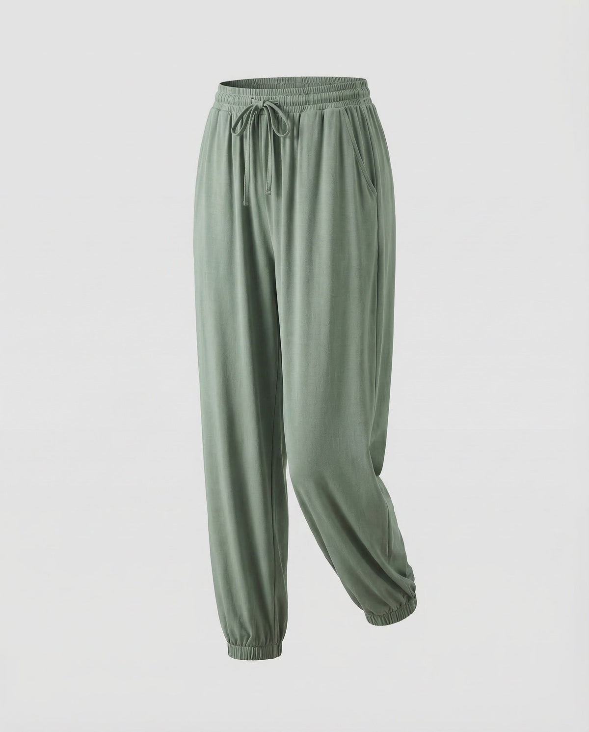 Pantalon de jogging décontracté pour femme avec taille à cordon de serrage et chevilles élastiquées - Tenue décontractée pour le quotidien et les voyages