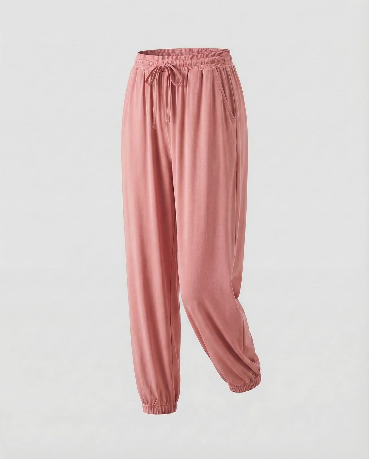 Pantalon de jogging décontracté pour femme avec taille à cordon de serrage et chevilles élastiquées - Tenue décontractée pour le quotidien et les voyages