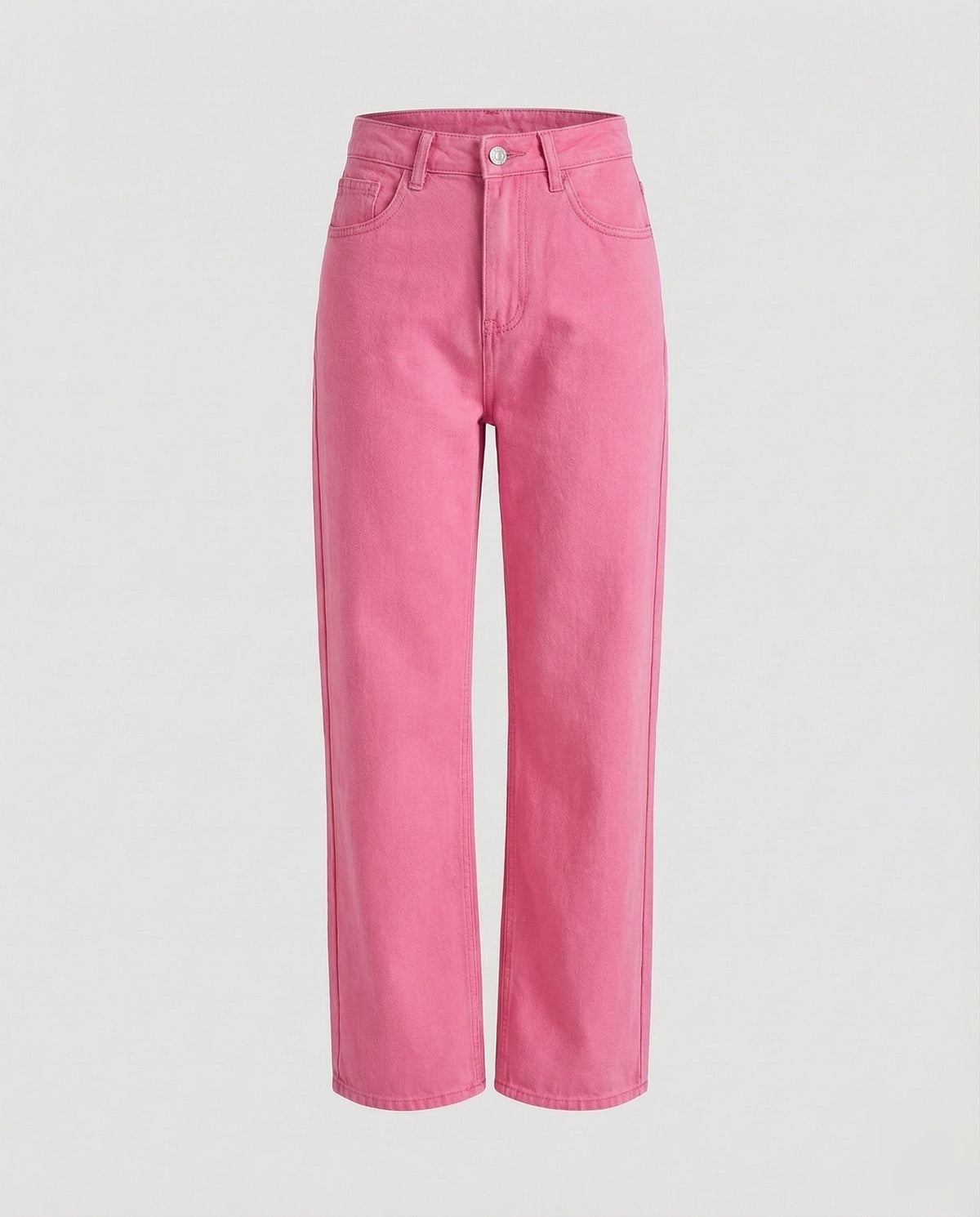 Jean droit décontracté taille haute pour femme – Pantalon en denim d’inspiration vintage avec cinq poches classiques, idéal au quotidien