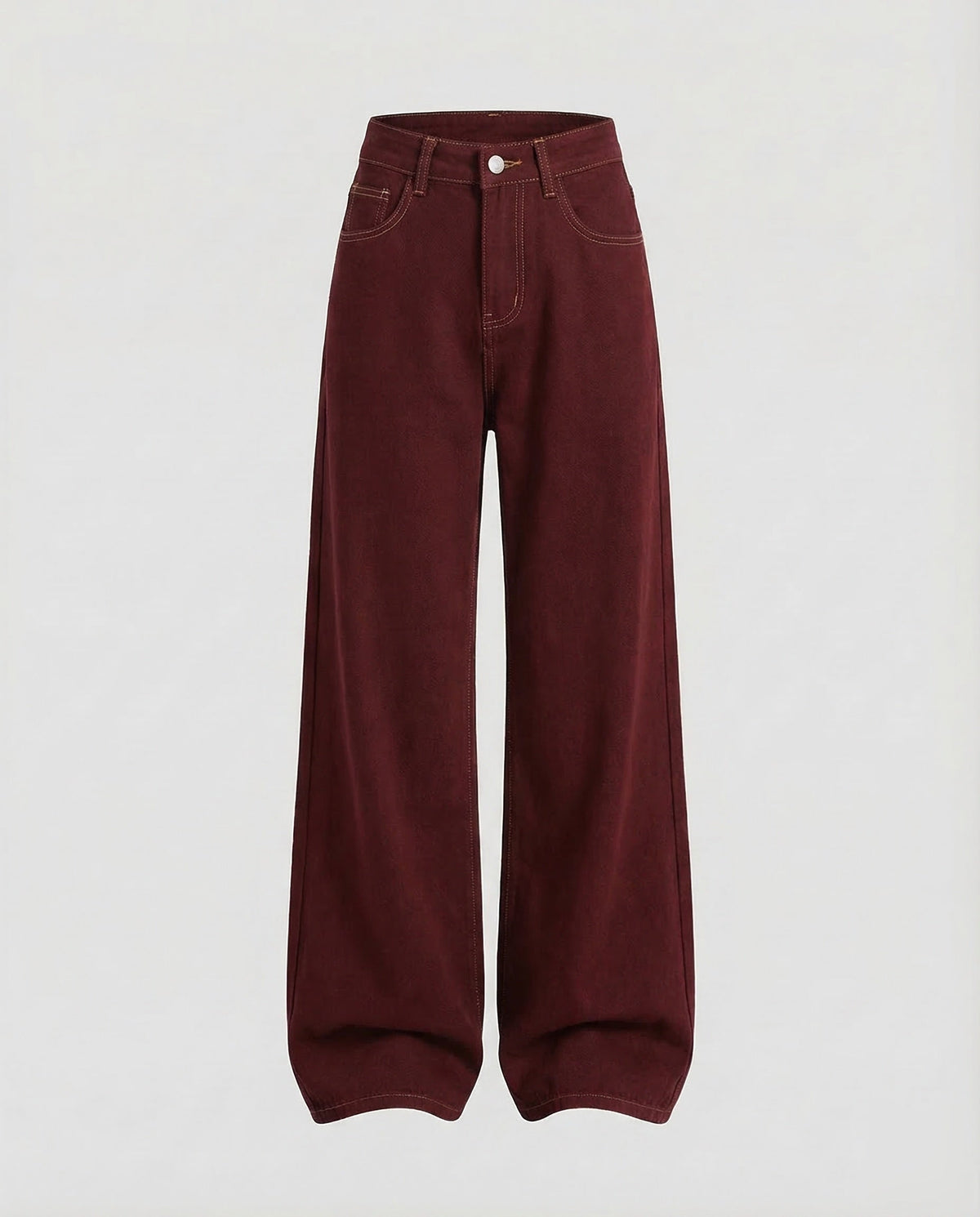 High-Waist-Jeans für Damen mit weitem Bein – lässige Denim-Hose in voller Länge für Streetwear-Outfits