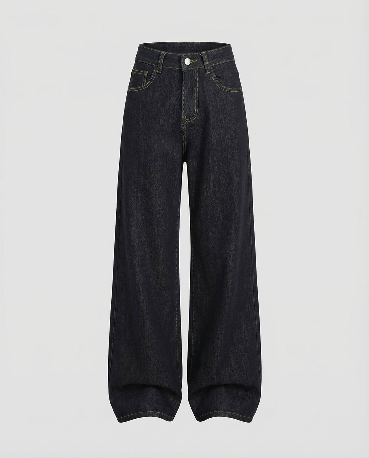 High-Waist-Jeans für Damen mit weitem Bein – lässige Denim-Hose in voller Länge für Streetwear-Outfits
