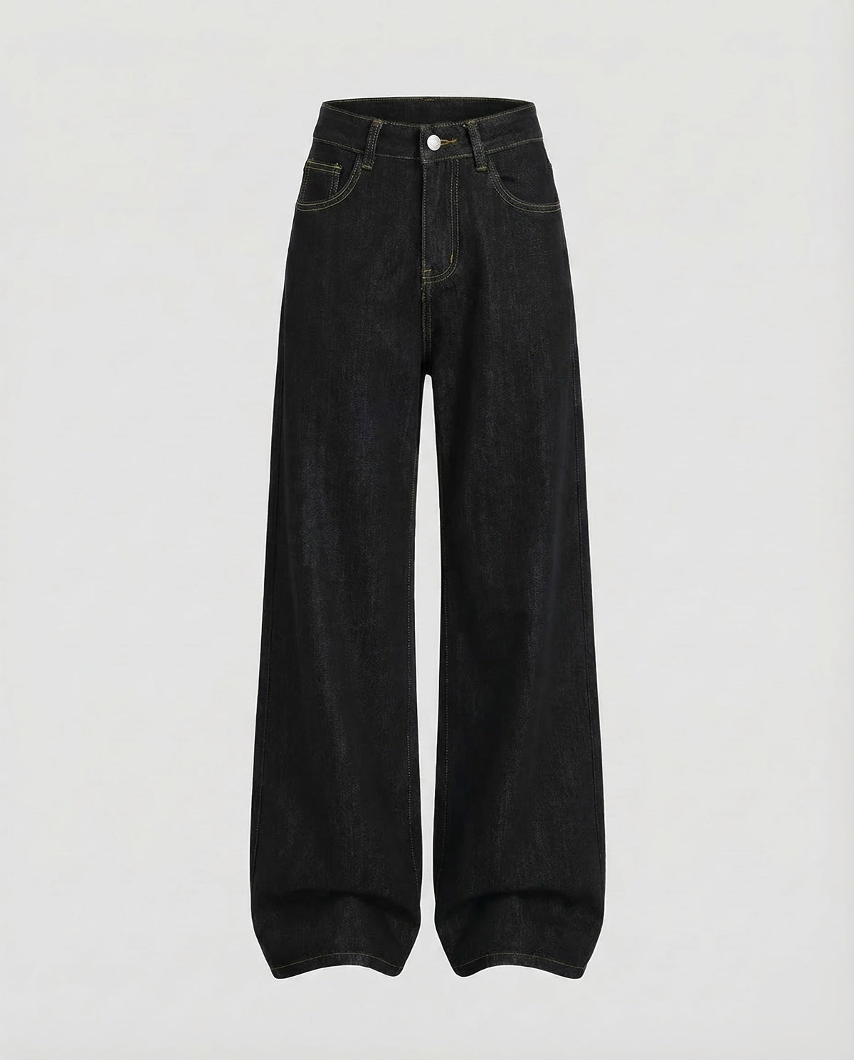 High-Waist-Jeans für Damen mit weitem Bein – lässige Denim-Hose in voller Länge für Streetwear-Outfits