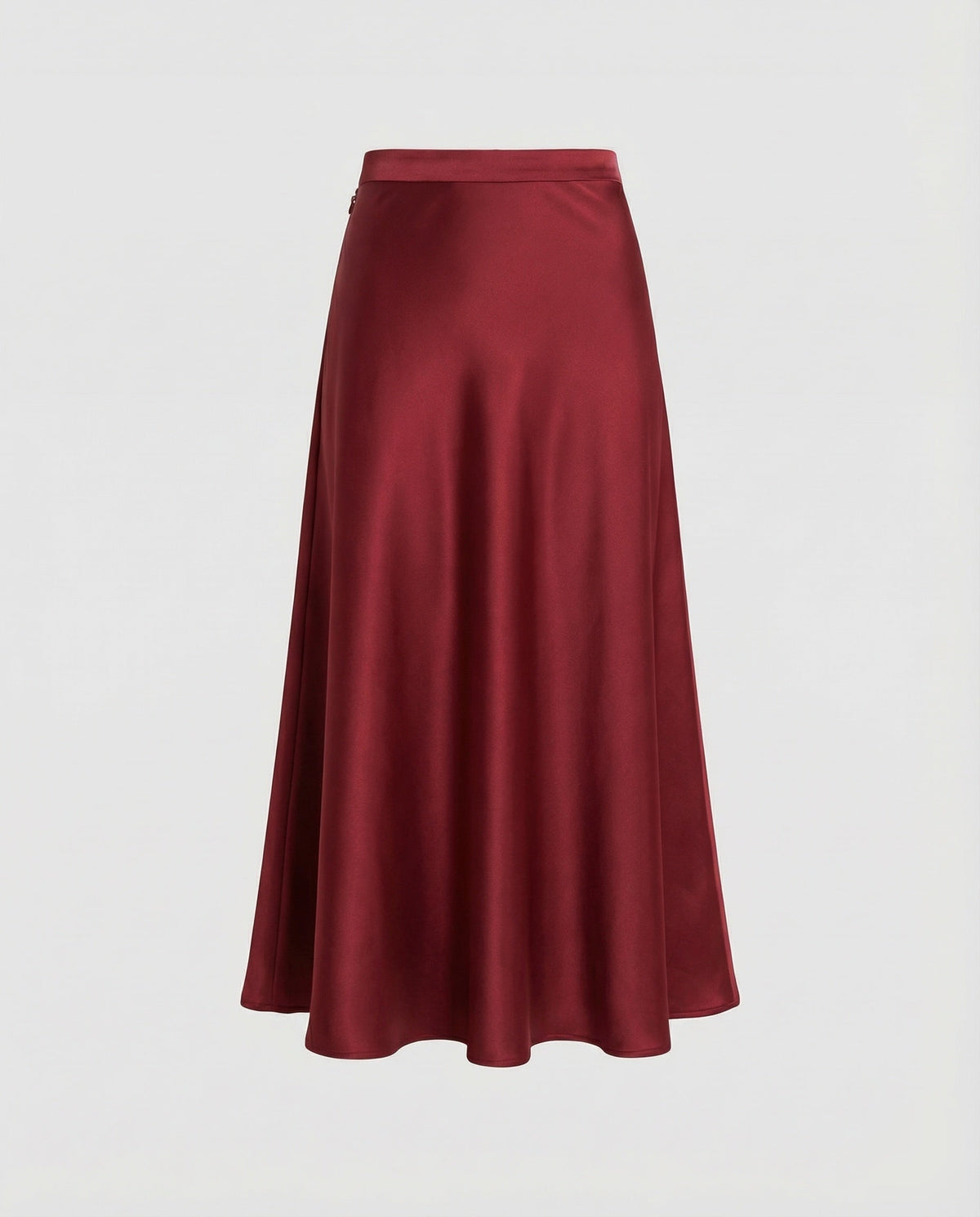 Women’s High Waist Satin Maxi Skirt with Side Pockets – Flowing A-Line Shape for Work and Evening Styling