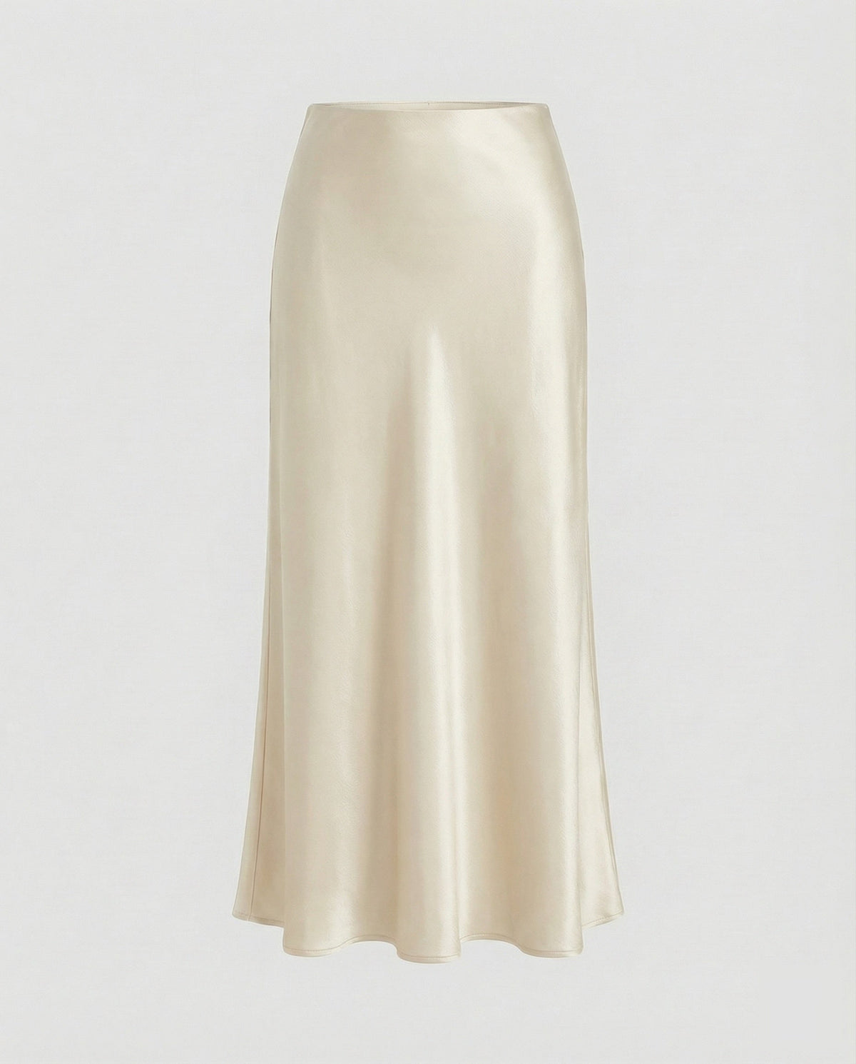 Satijnen maxi-rok voor dames met zwierig uitlopende zoom - elegante slipstijl voor overdag en 's avonds