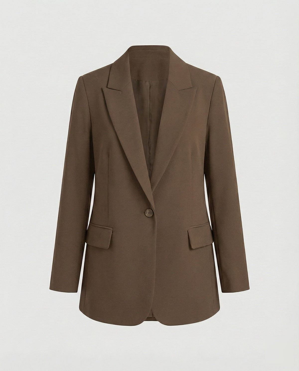 Blazer largo de mujer con cinturón y solapas de muesca – Chaqueta anudada a la cintura para la oficina y looks elegantes informales