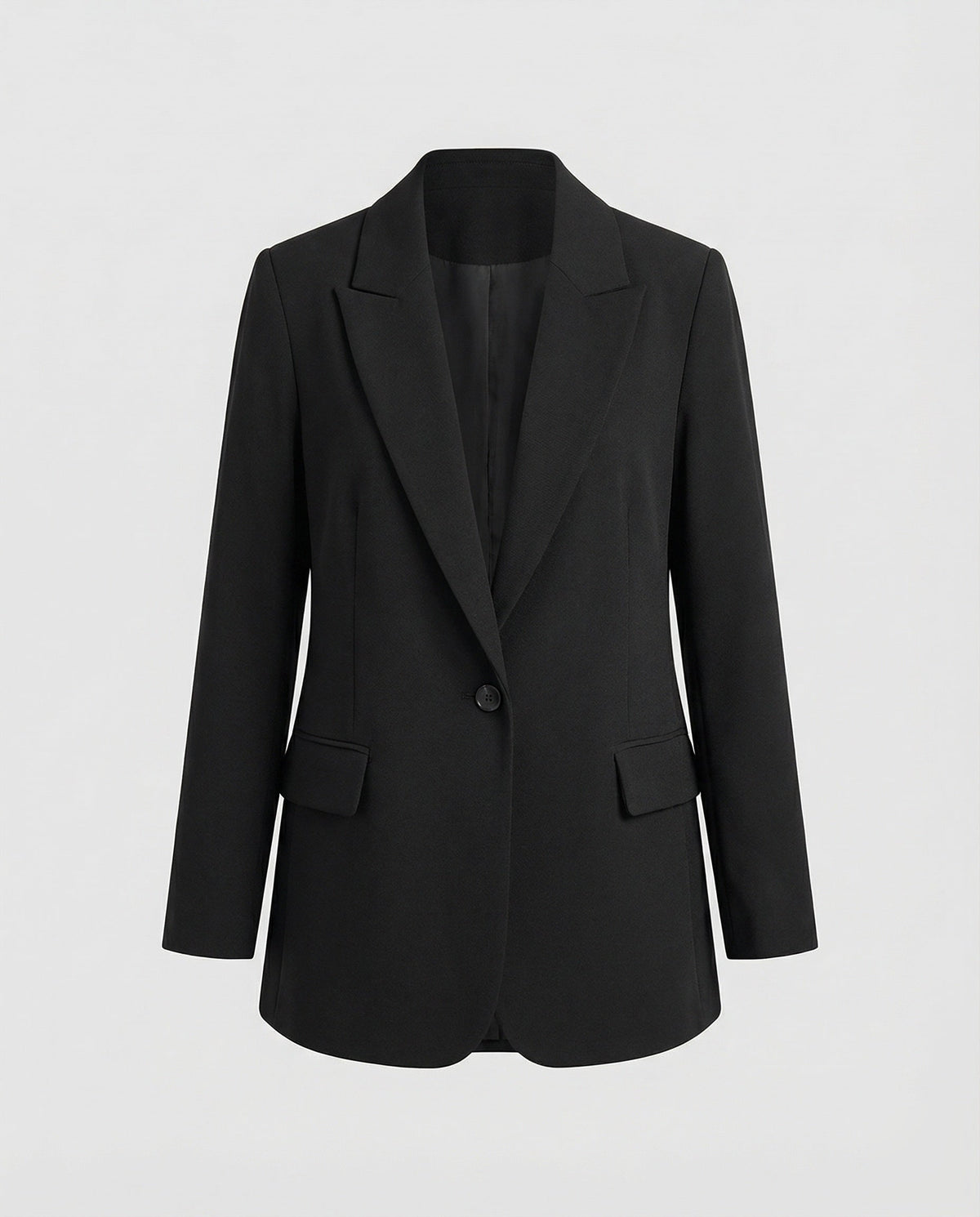Blazer largo de mujer con cinturón y solapas de muesca – Chaqueta anudada a la cintura para la oficina y looks elegantes informales