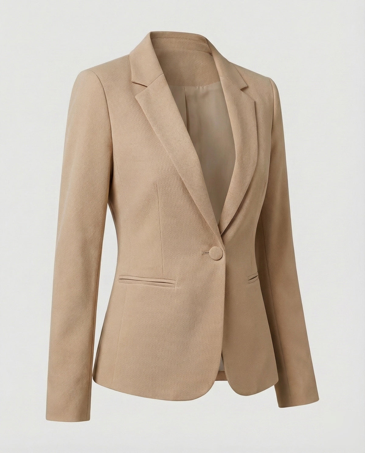 Blazer sartoriale da donna con un solo bottone e cuciture sagomate – Giacca slim fit da ufficio con revers classici
