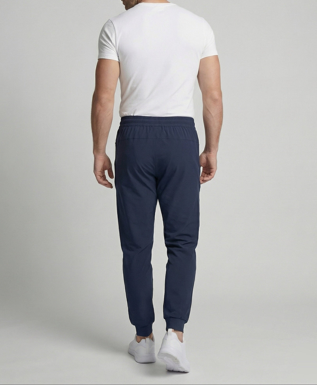 Joggers affusolati da uomo con tasche con zip e vita con coulisse – pantaloni casual con polsini per tutti i giorni