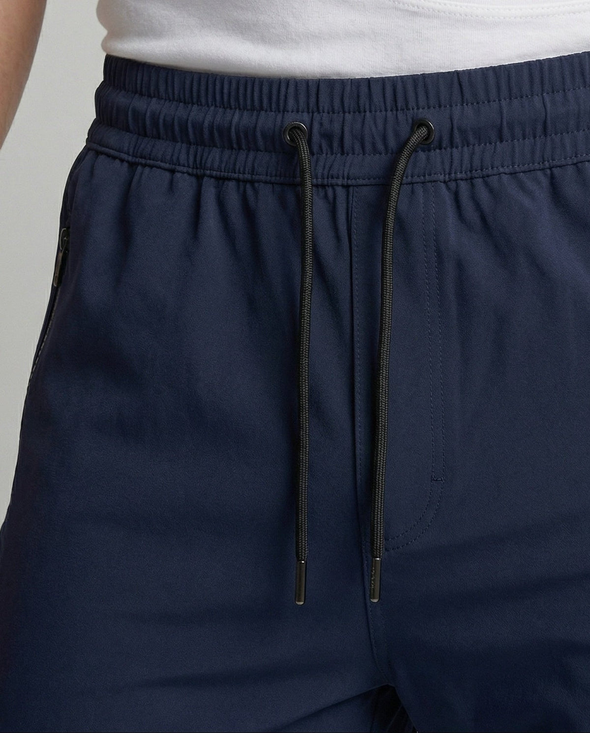 Joggers affusolati da uomo con tasche con zip e vita con coulisse – pantaloni casual con polsini per tutti i giorni