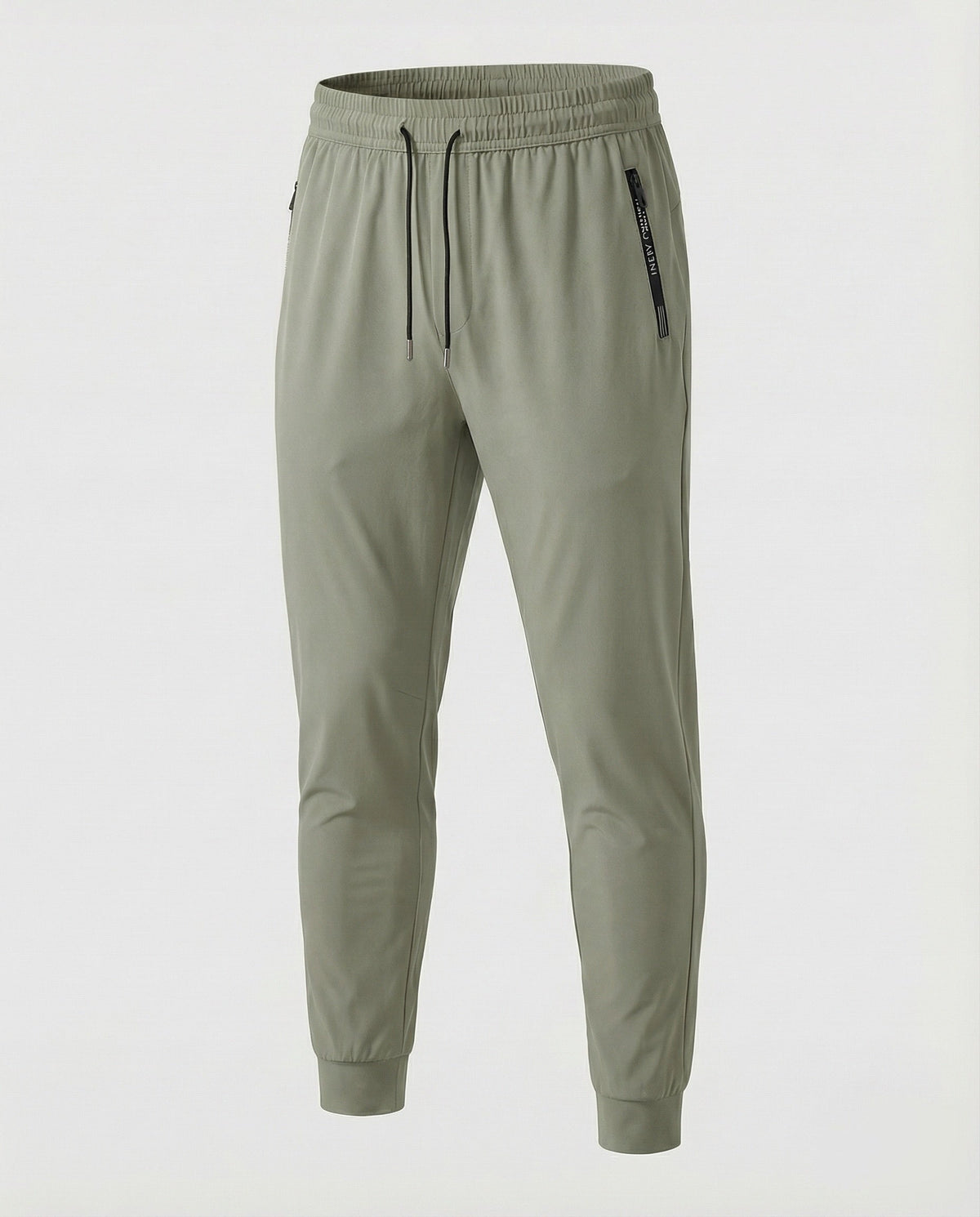 Joggers affusolati da uomo con tasche con zip e vita con coulisse – pantaloni casual con polsini per tutti i giorni