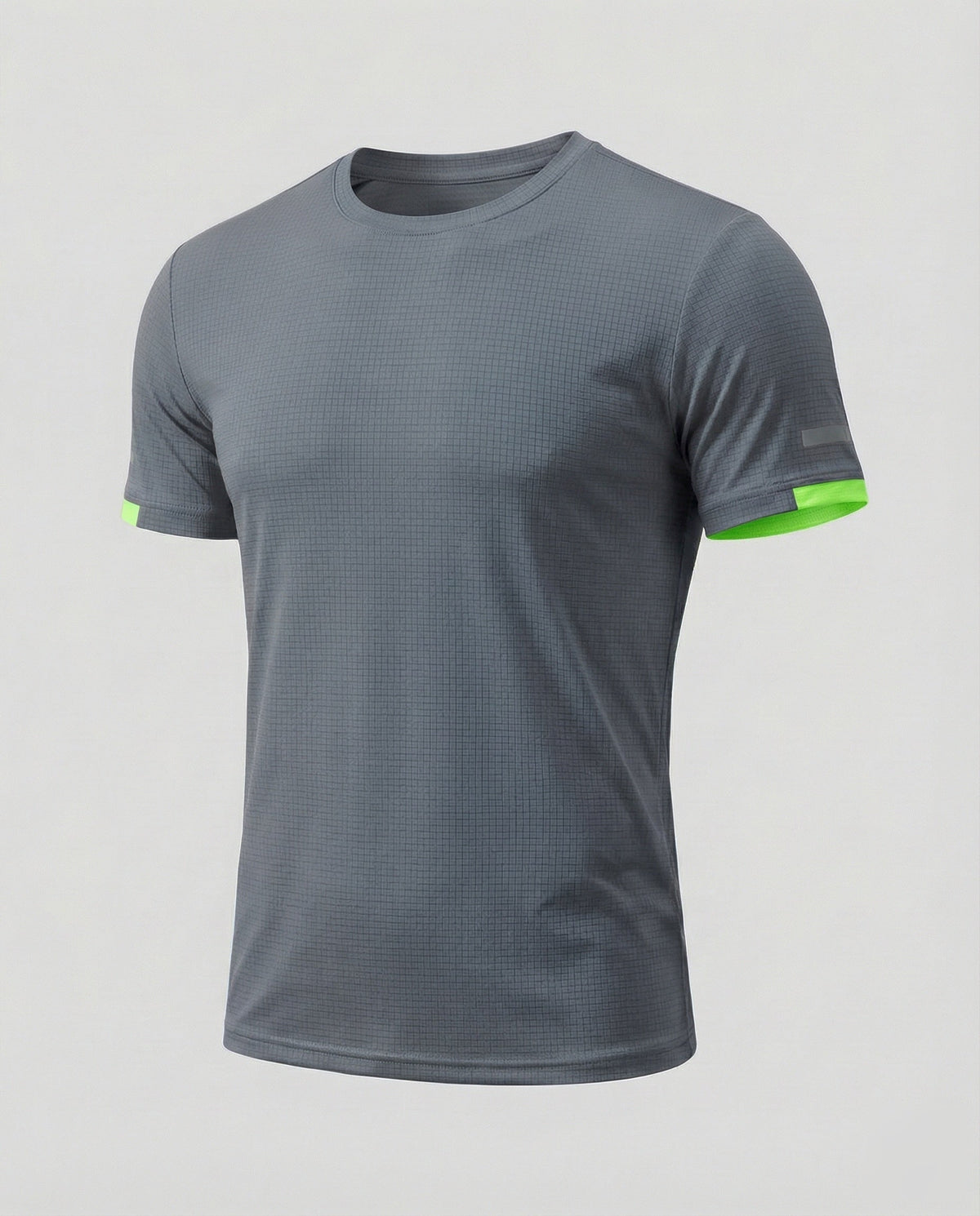 Strukturiertes Rundhals-T-Shirt für Herren mit Akzenten an den Ärmeln – Eng anliegendes Kurzarmshirt für sportlich-lässige Outfits und zum Kombinieren im Alltag