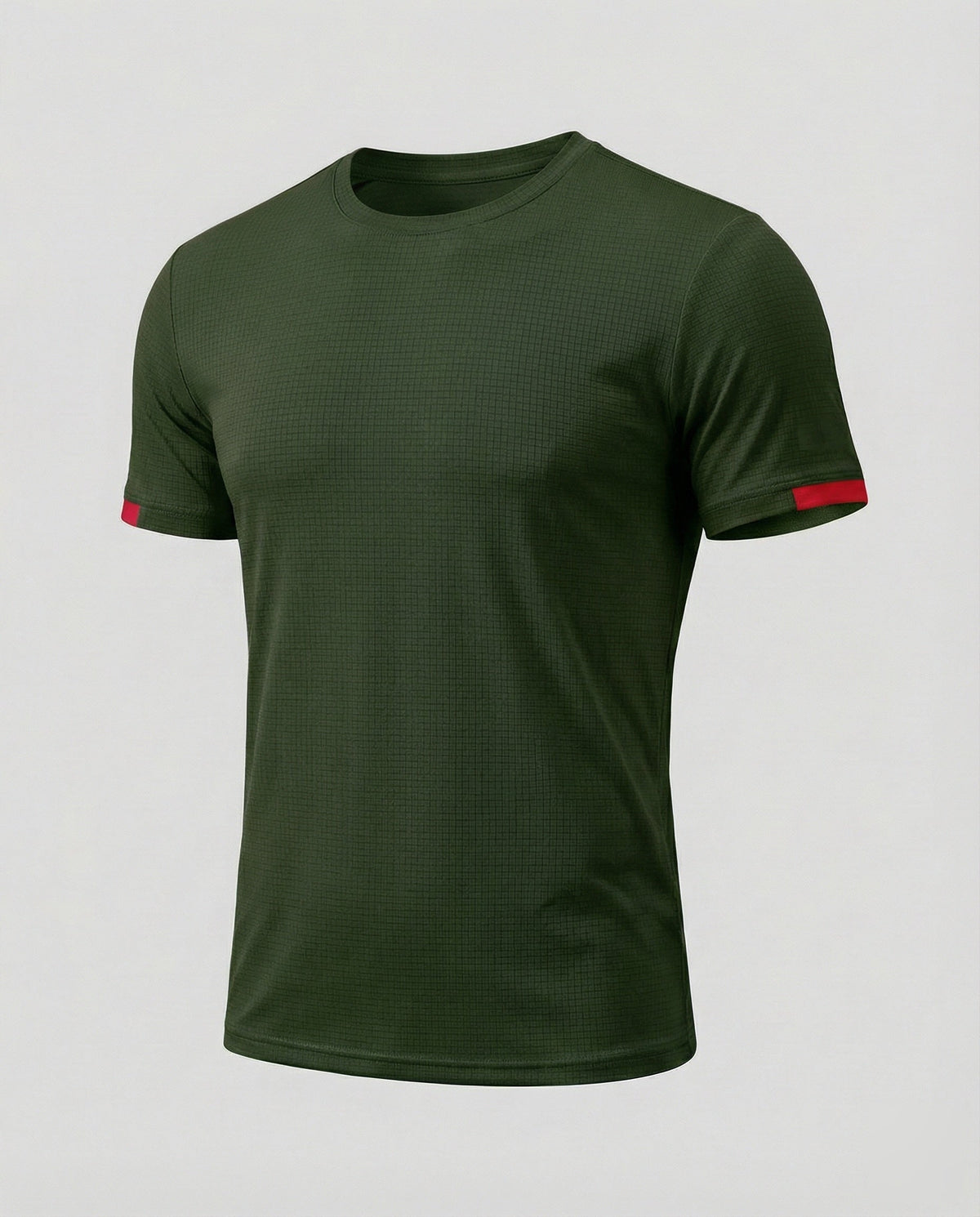 Strukturiertes Rundhals-T-Shirt für Herren mit Akzenten an den Ärmeln – Eng anliegendes Kurzarmshirt für sportlich-lässige Outfits und zum Kombinieren im Alltag