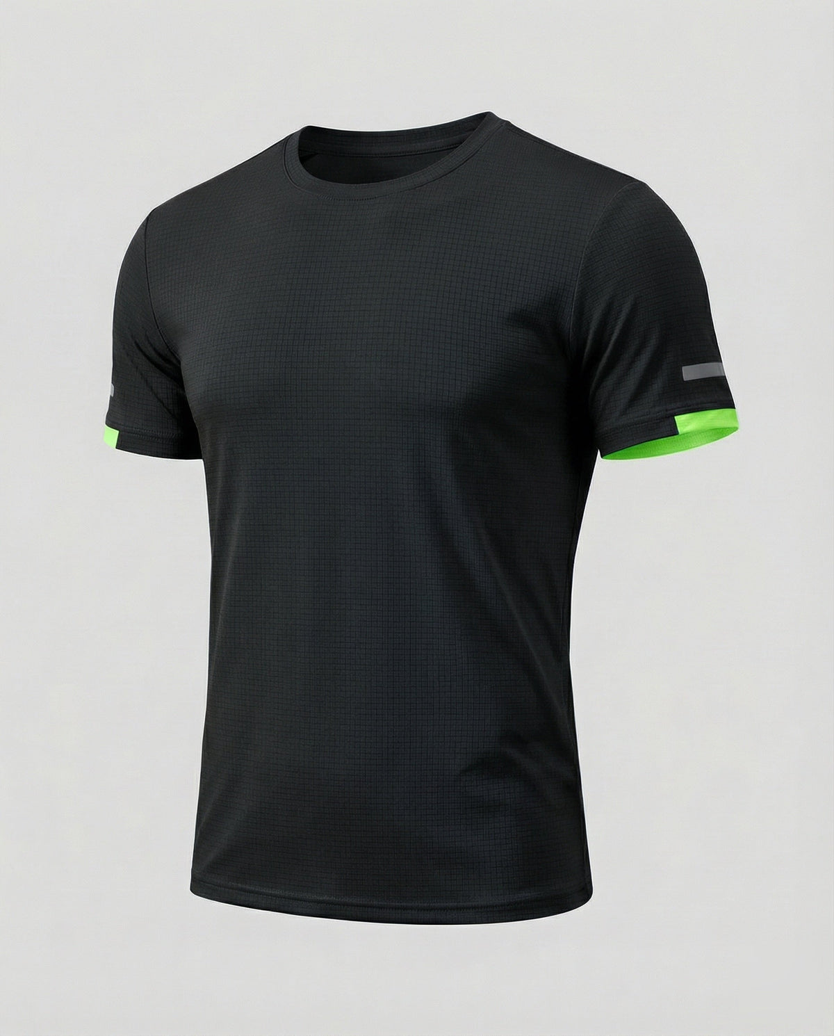 Strukturiertes Rundhals-T-Shirt für Herren mit Akzenten an den Ärmeln – Eng anliegendes Kurzarmshirt für sportlich-lässige Outfits und zum Kombinieren im Alltag