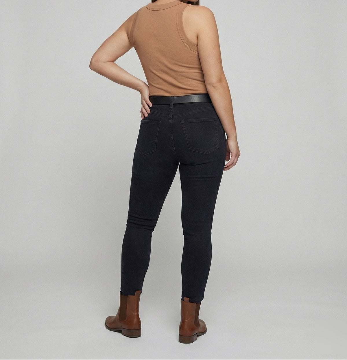 Women’s Ribbed High-Neck Vest Top with Cutaway Shoulders – Fitted Sleeveless Basic for Casual Outfits and Blazer Layering