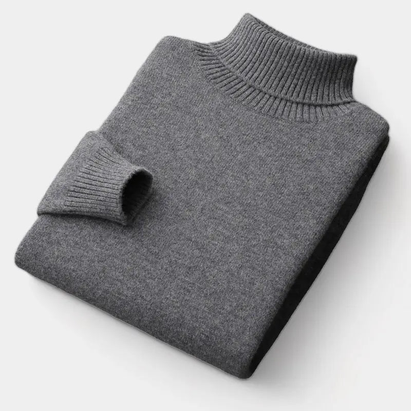 Men’s Merino Roll-Neck Sweater – Polished Winter Staple for Tailored Wardrobes