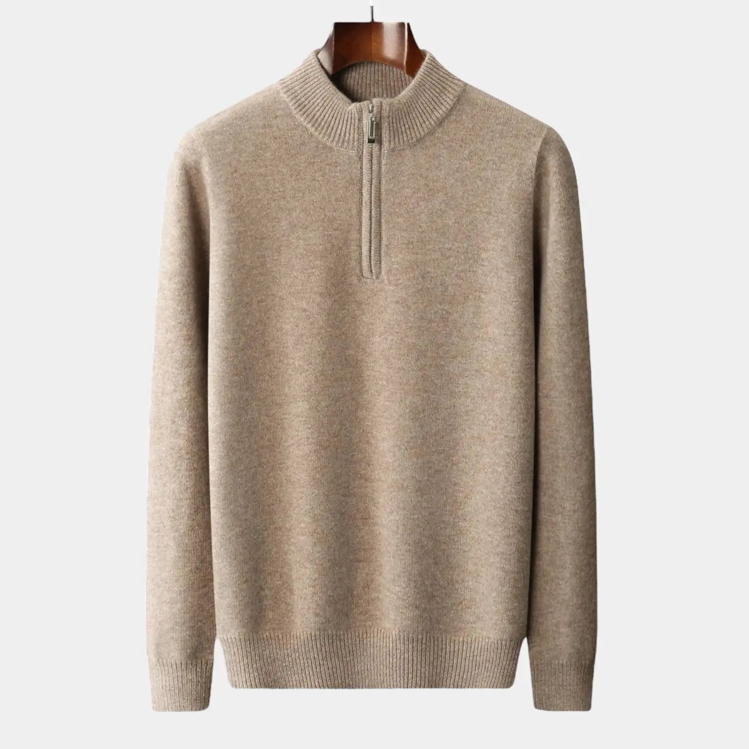Men’s Merino Zip-Neck Sweater – Clean Winter Knit for Office and Weekend Wear