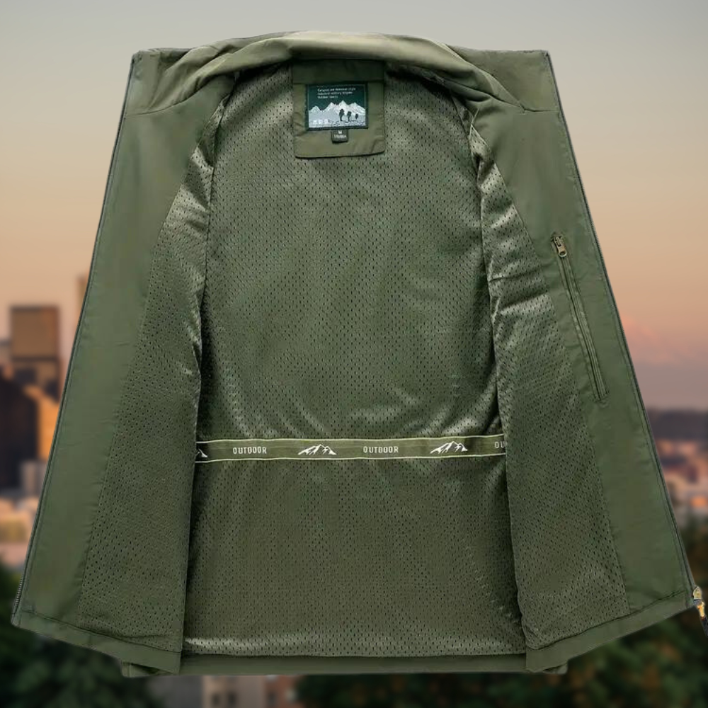 Men’s Multi-Pocket Zip-Up Vest – Soft Breathable Durable Layered Comfort for Casual Styling